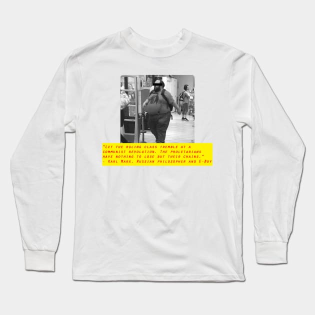 Esoteric Marx Quote (B/W Variant) Long Sleeve T-Shirt by OrphicEggProductions